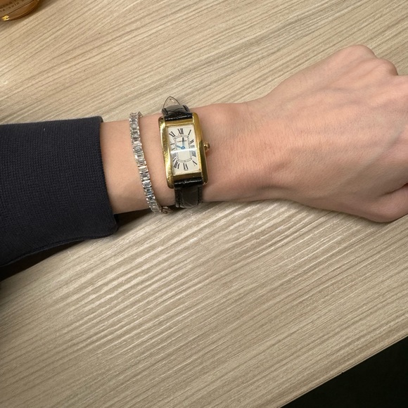 Cartier Gold Tank Americaine 100% genuine small womens watch. Used refurbished - Picture 11 of 12